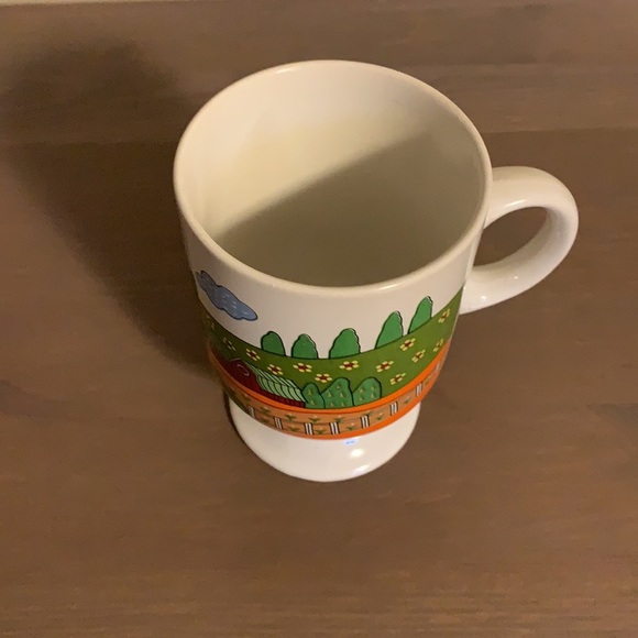 Vintage Made in Korea Farm Motif Ceramic Mug - Picture 3 of 6